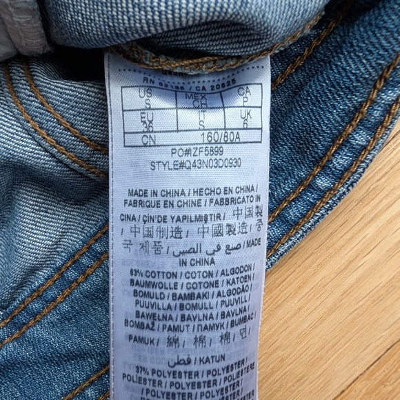 Guess Jeans Y2K Zip-Front Denim Moto Jacket - Medium Wash Size Small - Picture 4 of 6